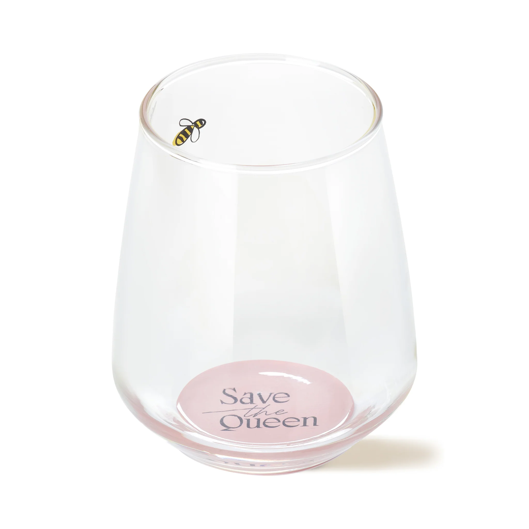 Save The Queen Glas Roze