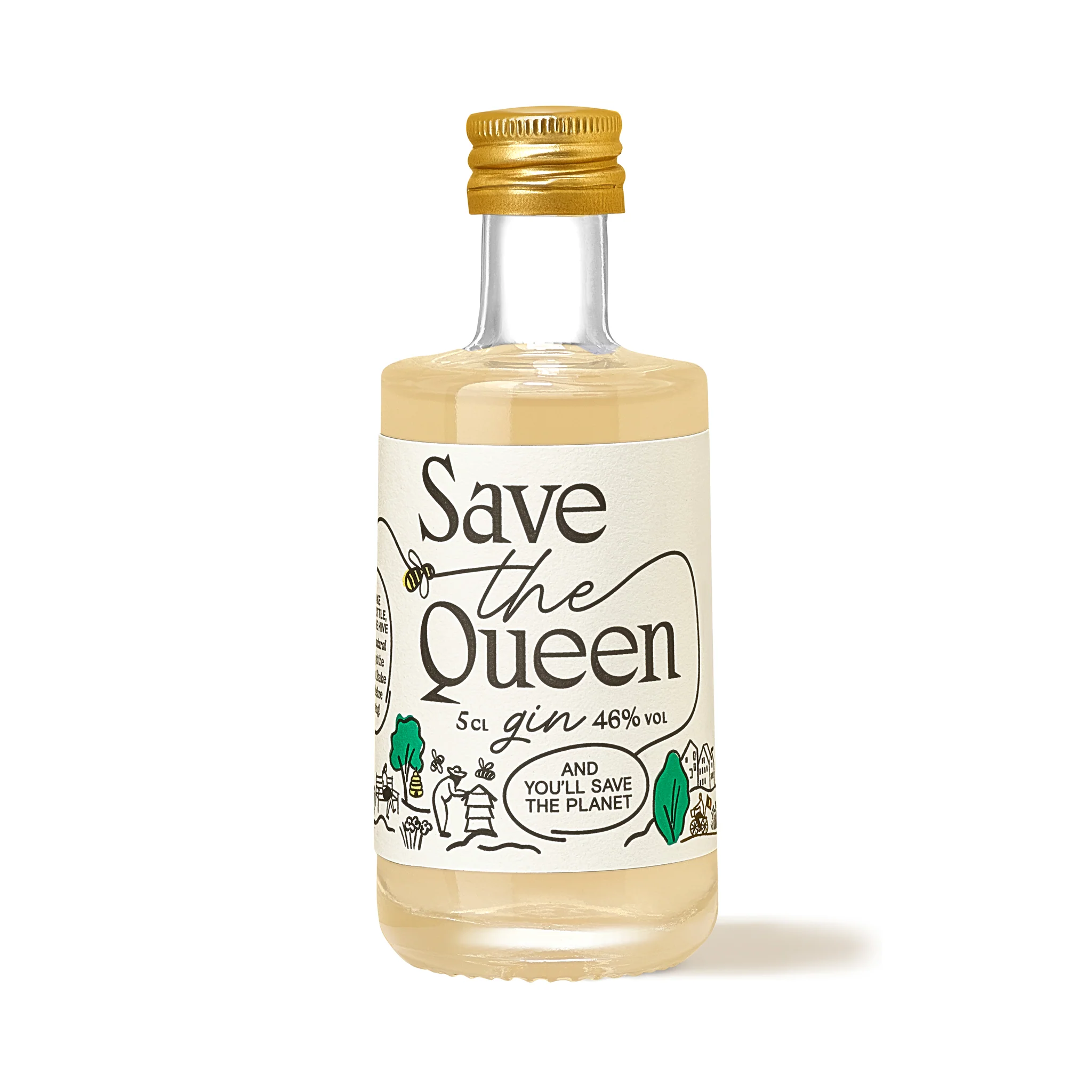 Save The Queen Gin 5cl mini flesje
